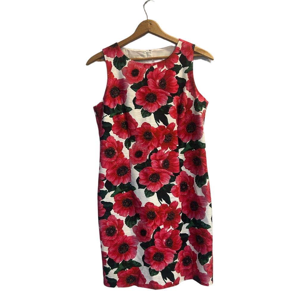 Hobbs London Floral Sleeveless Sheath Dress US 8